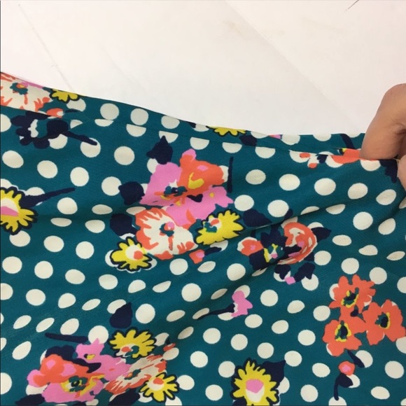 ModCloth Polka Dot Floral Skirt 2X EUC - Picture 4 of 5